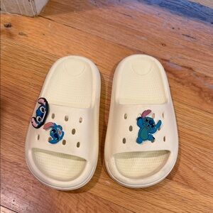 Kids Cream Cartoon Slide Sandals